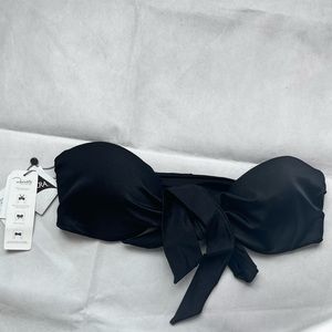 NWT Peixoto Bella Black Bikini Top Large
